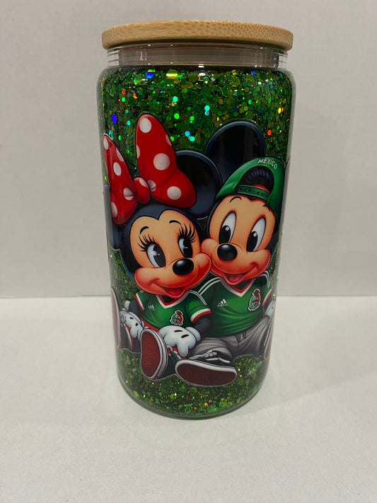 Mexico Mickey & Minnie Snowglobe Cup