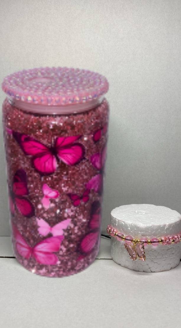 Butterfly Bundle Snowglobe & Bracelet